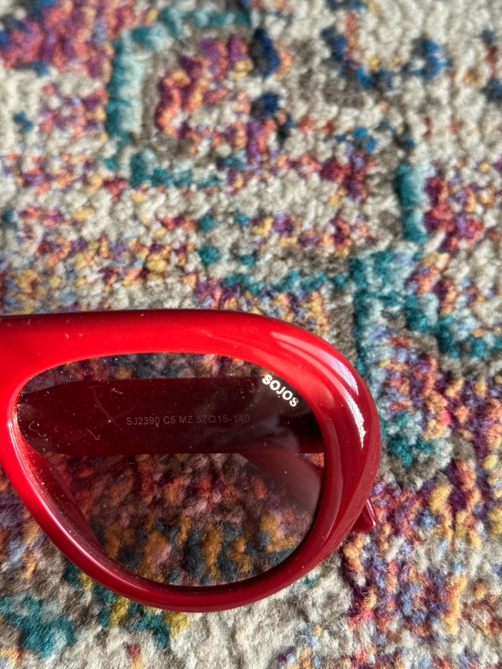 SOJOS Oversized Maroon Aviator Sunglasses with Pink Lenses